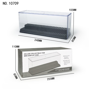 BLOCKMOC 2-Layer <b>Clear</b> 3D Cartoon Mini Figurine <b>Display</b> Case Plastic Storage Cabinet for Ages 6+ Kid Intelligence Development - Product Image 3