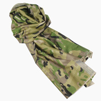 Écharpe tactique camouflage pour hommes, coupe-vent, anti-poussière, respirante, en maille carrée, cache-cou multifonctionnel pour l'extérieur