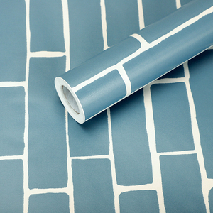 Carta da Parati 3D Autoadesiva con Foglie Verdi e Mattoni Gialli, Decorazione per Casa e Ufficio, Rivestimento Murale <span class=keywords><strong>in</strong></span> <span class=keywords><strong>PVC</strong></span> - Product Image 5