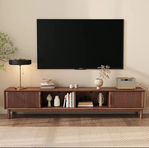 Mueble de TV de Estilo Retro y Mesa de Centro de Madera Sólida, Combinación <span class=keywords><strong>para</strong></span> Sala de Estar Moderna, Apartamento y Estilo Rústico - Product Image 1