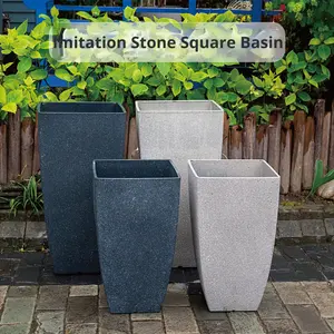 Maceta <span class=keywords><strong>de</strong></span> Plástico Imitación <span class=keywords><strong>Piedra</strong></span>, Extra Grande, Diseño Minimalista, Resistente y Duradera, para Árbol del Dinero, Venta Directa <span class=keywords><strong>de</strong></span> Fábrica - Product Image 3