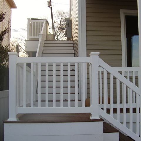 Outdoor PVC Balcony Railing Vinyl Staircase Railing PVC Handrail ...