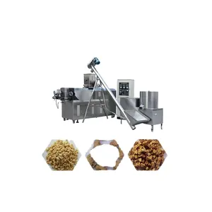 Twin Screw Extruder untuk Soya Protein bertekstur Tvp Soya Protein membuat mesin lini produksi