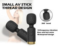Starker Stimulierender Rotierender Kopf Magic AV Wand Vibrator für Frauen Multi-Frequenz Kleiner Mini Vaginal-Massagestab Erotik-Spielzeug