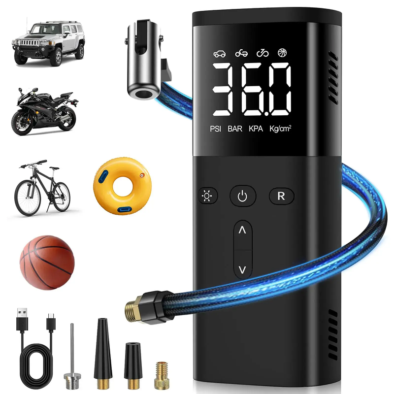 Portable Cordless Tyre Inflator Rechargeable Electric