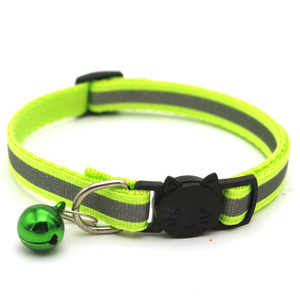 Verbesserte Version Reflektierendes Katzenhalsband mit Katzenkopf-Sicherheitsverschluss, Verstellbar, Leichtes Gestreiftes Nylon-Halsband für Katzen, Hunde und Haustiere mit Glocke - Product Image 6