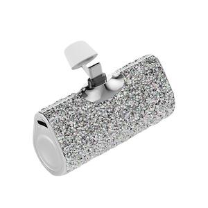 Batería Externa de Bolsillo, Diseño de Diamantes de Resina, Carga Rápida de 12W, Mini Compacta de 5000mAh, Elegante y Portátil - Product Image 1