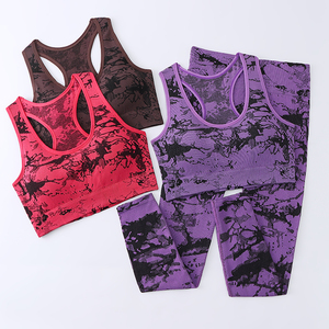 <span class=keywords><strong>Ensemble</strong></span> de Yoga pour <span class=keywords><strong>Femme</strong></span> Sans Couture, Pantalon de <span class=keywords><strong>Sport</strong></span> et <span class=keywords><strong>Sous</strong></span>-vêtements Teints de Haute Qualité, Comprenant un Pantalon Long et un Soutien-Gorge de <span class=keywords><strong>Sport</strong></span> - Product Image 6