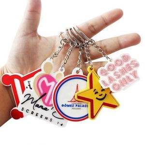Manufacturer Custom Silicone 2D PVC Keychain <b>Cute</b> Letter & 3D Logo Soft Rubber Custom <b>Keyring</b> for Promotional Gift & Carabiner - Product Image 5