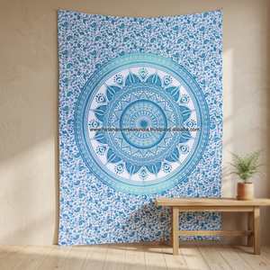 Tapisserie Mandala Violette, Nappe d'Autel 100% Coton Lavable en Machine, Décoration Murale pour Dortoirs et Espaces de Vie - Product Image 3