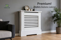 Cache-radiateur en MDF Premium, peint en blanc pour maisons modernes, OEM ODM pour les marques de décoration intérieure européennes et américaines, taille mini 780 mm