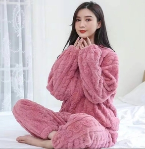 Pigiama da Donna Yanzhui in Velluto Corallo, Morbido e Caldo, per Autunno e Inverno, Abbigliamento da Casa e da Esterno <span class=keywords><strong>a</strong></span> <span class=keywords><strong>Maniche</strong></span> <span class=keywords><strong>Lunghe</strong></span> - Product Image 5