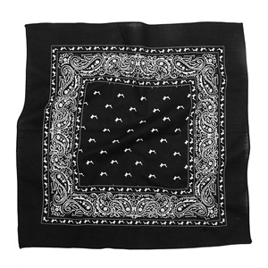 Bufanda cuadrada de algodón con serigrafía digital de diseñador personalizado <span class=keywords><strong>Bandana</strong></span> de Paisley de doble cara con logotipo - Product Image 4