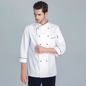 High-End Summer <b>Tops</b> Short <b>Sleeve</b> Chef Work Clothes Canvas for Chinese Western Restaurants Restaurant Bar Uniforms - Product Image 5