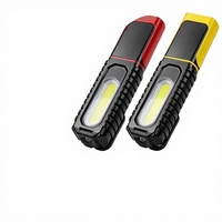 Lampe torche LED rotative à 180° avec aimant, crochet et clip pour stylo, technologie COB, pour le camping et la réparation automobile