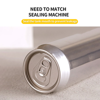 Boîtes de conserve en aluminium de haute qualité pour boissons, 250 ml, 330 ml, 500 ml, pour les magasins de bubble tea, boîtes rondes en aluminium pour sodas et boissons gazeuses avec couvercles