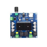 Carte d'amplificateur de puissance numérique XH-A105 BLE 5.0 TDA7498 2x100W Module AMP audio stéréo prenant en charge la carte TF et l'AUX