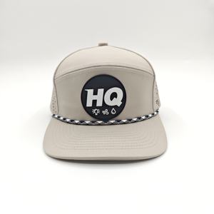 Casquette de golf personnalisée imperméable à 6 panneaux avec visière incurvée, perforations découpées au laser, respirante et ajustable pour hommes et femmes - Product Image 6