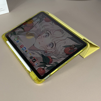 Étui de protection avec porte-crayon pour iPad Air M2 2024 M3 2025, 12.9 pouces 2022 2021 2020 2018