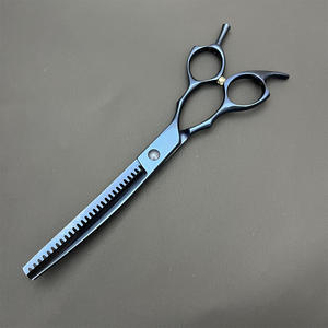 Tijeras de peluquería para mascotas Olasalona de 7 pulgadas, curvadas, de acero inoxidable con diseño de espina de pescado, para cortar el pelo de perros. - Product Image 3