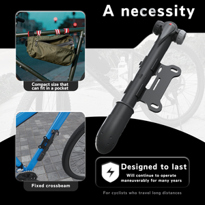 Pompe à main pour vélo - Léger et durable, en matériau PA, valve Schrader - Product Image 3