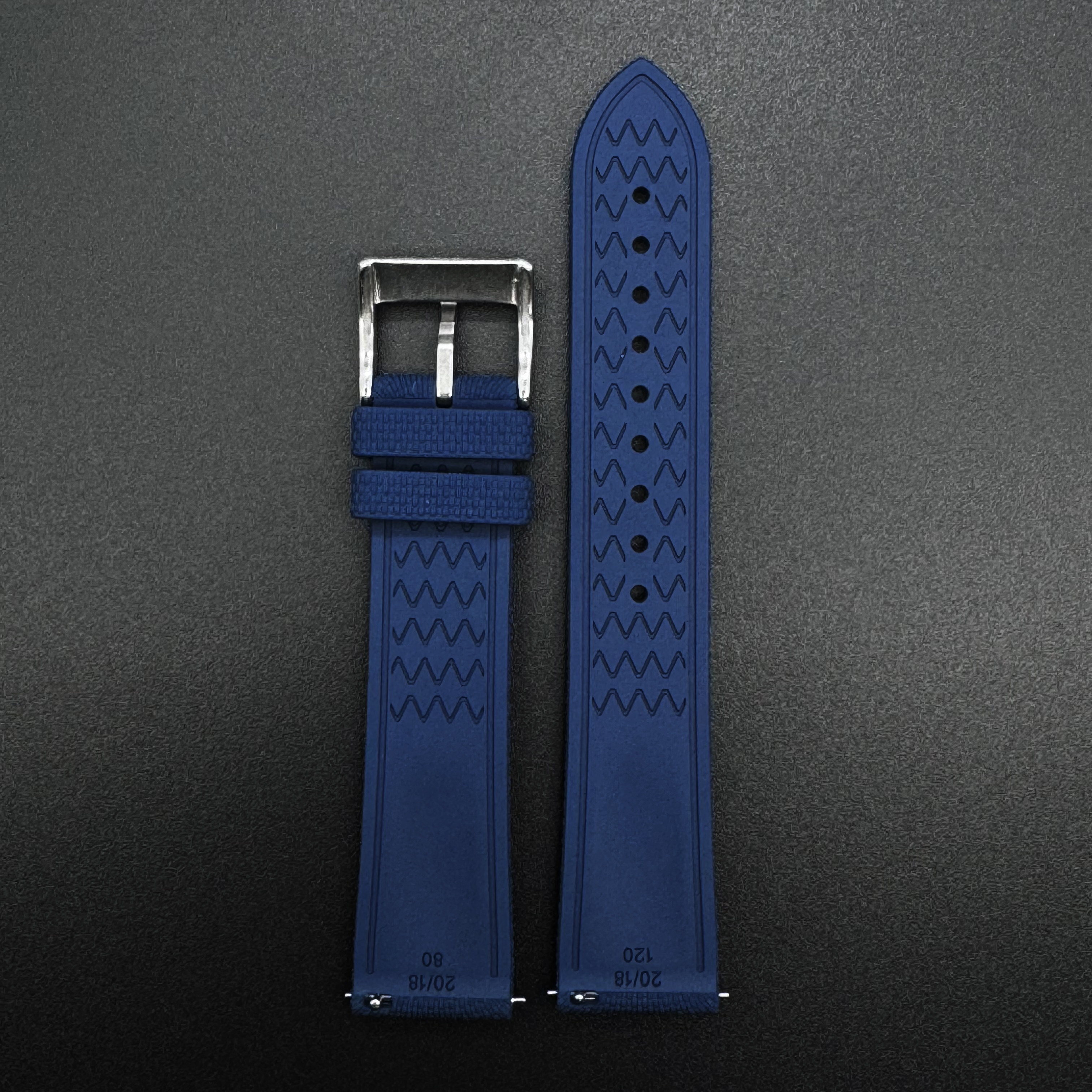 Sailcloth FKM rubber Watch Bands Soft Quick Release Sports Belt Wristband 20mm 21mm 22mm Fabric pattern finish rubber strap