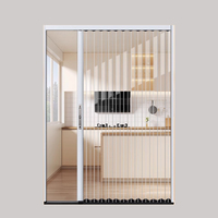 Puerta Plegable Impermeable de Plástico con Diseño Minimalista para Interiores, Cocina, Dormitorio, Entrada, Supermercado