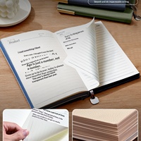 Carnet de notes universitaire A5 personnalisé en cuir PU motif litchi, 200 feuilles épaisses et douces, couverture rigide, impression UV de haute qualité