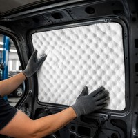 Coton insonorisant acoustique en PP PET de 16 mm, 400 g/m², feuille de amortissement moelleuse pour porte, toit, compartiment moteur, coffre, plancher