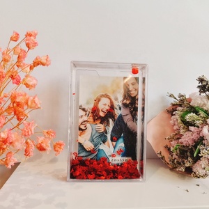 Cadres en plastique Instax transparents personnalisés de 2x3 pouces Conception simple avec trois types de boîtes à paillettes dorées <span class=keywords><strong>Cadre</strong></span> <span class=keywords><strong>photo</strong></span> - Product Image 6