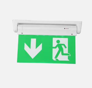 Luz de Señalización LED Verde Combinada para Salida de Emergencia con Iluminación de Borde de Canal de Escalera Oculta, a Prueba de Explosiones, para Montaje en Pared en Edificios Escolares y Hoteles - Product Image 2