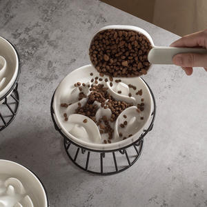 Cerâmica Anti-Spill <span class=keywords><strong>Dog</strong></span> <span class=keywords><strong>Bowl</strong></span> Pescoço Quadro Eco-Friendly Alimentador Lento Padrão Sólido para Amazon Anti-Choke <span class=keywords><strong>Dog</strong></span> <span class=keywords><strong>Food</strong></span> <span class=keywords><strong>Bowl</strong></span> para Cães Pequenos - Product Image 2