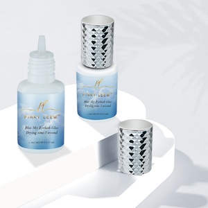 Colle pour extensions de cils Pinky Leem, étiquette privée personnalisée, séchage rapide, longue durée, imperméable, 0,5 à 1 seconde, couleur bleue - Product Image 4