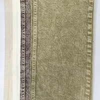 Tissu denim épais 11,1 oz en coton et élasthanne, texture 3D à effet croisé, pour la confection de jeans haut de gamme