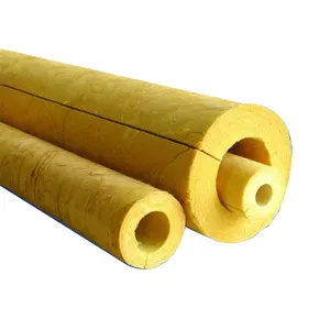 25mm Thickness Yellow Glass Tube A1 Class Fire Proof Glass Fiber Wool Pipe Acoustic Rectangle Ceiling Panel