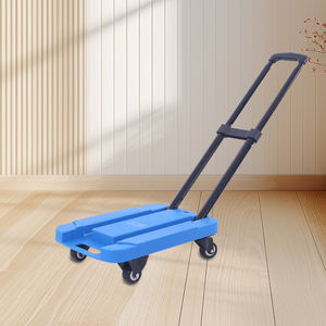 JH4 फोल्डिंग पोर्टेबल घरेलू फ्लैट ट्रेलर मिनी छोटी ट्रॉली एक्सप्रेस फ्लैट मार्केट हैंडकार्ट लोड-बेयरिंग पुल रॉड कार्ट - Product Image 6