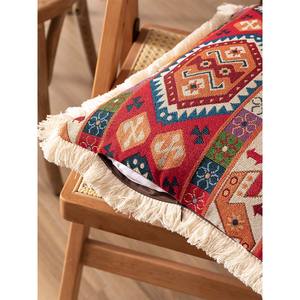 Coussin à franges Coussin tissé <span class=keywords><strong>en</strong></span> tapisserie avec taie <span class=keywords><strong>d</strong></span>'oreiller à glands - Product Image 4