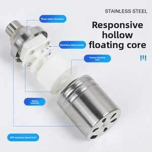 Vanne à <span class=keywords><strong>flotteur</strong></span> à bille en acier inoxydable 304 pour réservoir de lavage de voiture avec fonction de remplissage et d'arrêt automatique - Product Image 1