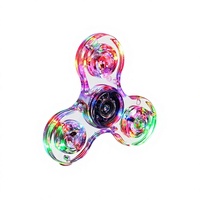 Jouet anti-stress en plastique lumineux, spinner à doigts coloré et lumineux, essentiel pour la relaxation des adultes