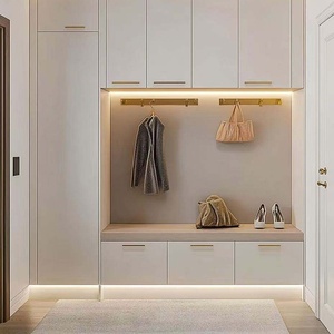 Senger Customizable Wooden Entryway Cabinet With Mirror-modern Durable <strong>Coat</strong> <strong>Rack</strong> <strong>Shoe</strong> <strong>Bench</strong> &amp; Shelf Easy Assembly for Hotel Use - Product Image 1