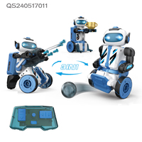 QS Mini Model Plastik DIY Remote Control Mainan Robot Edukatif untuk Anak-Anak - Set Robot Multi-Fungsi Hadiah Anak-Anak