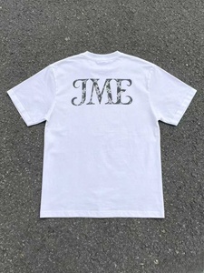 T-shirt blanc à manches courtes pour homme, col rond, coupe classique, décontracté, 100 % coton jersey tricoté, impression de haute qualité - Product Image 2