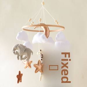 <span class=keywords><strong>Mobile</strong></span> musical éducatif nordique pour bébé, mignon, pour <span class=keywords><strong>la</strong></span> coordination œil-main, décoration suspendue, carillon éolien en feutre, <span class=keywords><strong>animaux</strong></span> <span class=keywords><strong>de</strong></span> <span class=keywords><strong>la</strong></span> forêt et nuages pour enfants - Product Image 6