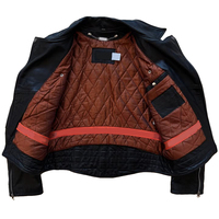 Blousons en cuir PU oversize pour hommes, avec broderie, fermeture éclair, réversibles, style streetwear, pour l'hiver