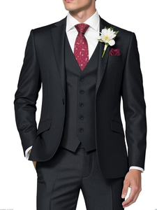 Gilet <span class=keywords><strong>Blazer</strong></span> formale antirughe per matrimonio completo 3 pezzi da uomo - Product Image 1