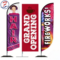 Drapeau de plage personnalisé grand format en tissu avec accessoires de présentation