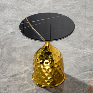 Wholesale Modern Style Custom Hammered Steel <b>Console</b> <b>Table</b> Adjustable Height Living Room Dining Bedroom Nightstand Circular - Product Image 5