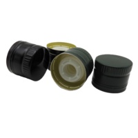 Bouchon de bouteille d'huile d'olive 31.5*24mm avec verseur en plastique noir or vert couleur aluminium plastique bouchon de bouteille d'huile de noix de coco