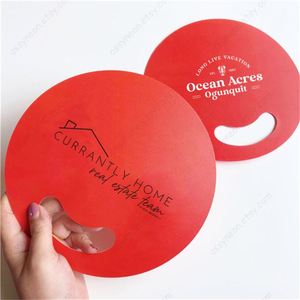 Custom Advertising Round Fan, Plastic Hand Fan with Business Logo Printed, Hand Fans for Promotion - Product Image 5