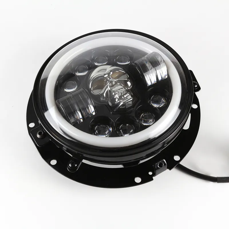 7 inç LED farlar Trim yüzük siyah/krom yuvarlak montaj braketi için Jeep 7 inç LED farlar motosikletler